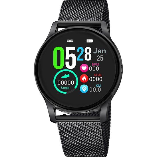 Lotus Smartime Mesh smartwatch 50002/A - Zwart - Dames