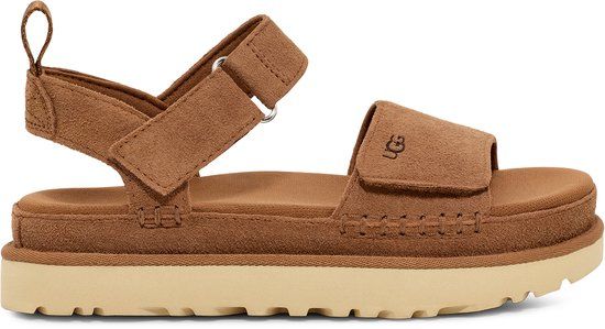 UGG Goldenstar Dames Sandalen - Chestnut - Maat 39 - Plateau sandalen - Leer