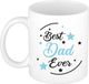 Bellatio Decorations Cadeau koffie/thee mok voor papa - blauw - de beste - 300 ml - Vaderdag