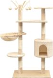 vidaXL Kattenkrabpaal met sisal krabpalen 125 cm beige