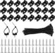 Unyqoos® Complete set van 130 houders voor kabels met kabelbinders en schroeven