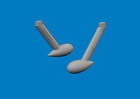Eduard Modelbouwdecoratie - 624013 Balansgewichten 3D-Print voor Messerschmitt Bf 109 G - Resin onderdeel