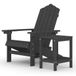 VidaXL Fauteuil Adirondack avec table HDPE anthracite