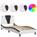VidaXL Bedframe "Viana" met LED zonder matras Wit en Zwart 90x190 cm
