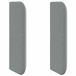 vidaXL Hoofdbord oor met hoofdeinde grijs 40,5 x 40,5 x 4 cm stof