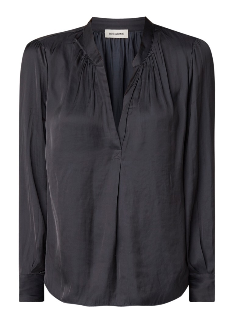 Zadig&Voltaire Zadig&Voltaire Tink blouse van satijn met V-hals