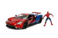 Jada Toys - Marvel Spiderman - 2017 Ford GT - Schaal 1:24 - Modelauto incl. Spiderman figuur