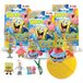 INKEE SpongeBob badbruisballen om te verzamelen, 3 x badbruisballen van 80 g met burgerrubber-aroma en jojoba-olie, turquoise of geel