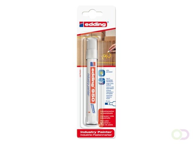 Edding Viltstift 950 pastamarker rond wit 10mm op blister