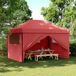 Prolenta Maison Exclusive Opvouwbare Partytent met Pop-up Systeem en 4 Zijpanelen, Bordeauxrood
