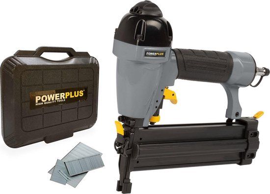 Powerplus POWAIR0312 Pneumatische Tacker - Incl. 1000 Nieten en Spijkers