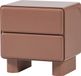 WOOOD Lustra Nachtkastje - Hout - Hoogglans Oudroze - 43x57x57