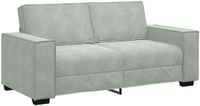 vidaXL Tweezitsbank Fluweel Lichtgrijs 180x78x84 cm