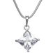InCollections Dameshanger 925/000 sterling zilver met zirkonia inclusief slangenketting 1,2/42 cm 241A201675340