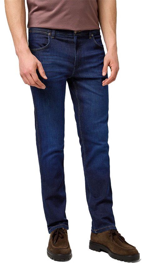 Wrangler Greensboro Heren Regular Straight-fit Jeans Rustic Navy W34 x L32