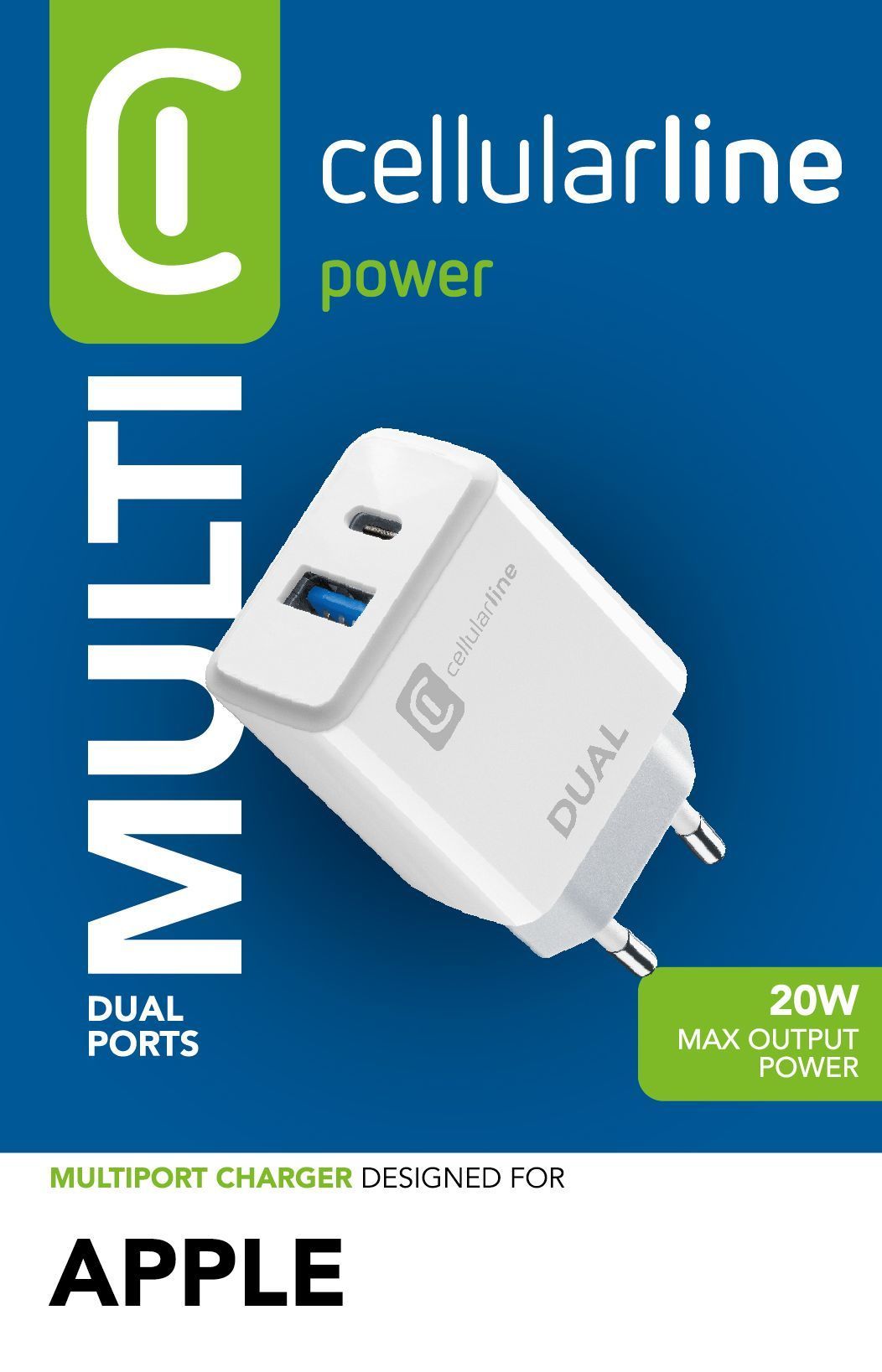 Cellularline ACHIPHUSB2PD20W - Universele Oplader - Wit