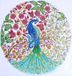 Diamantmozaïek bloemendesign pauw 47x47 cm
