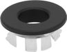 Bague de trop-plein pour tuyau de vidange - Insert pour plaque de gouttière - Empêche les inondations - Conception robuste et durable - Noir - Acier - 10 cm