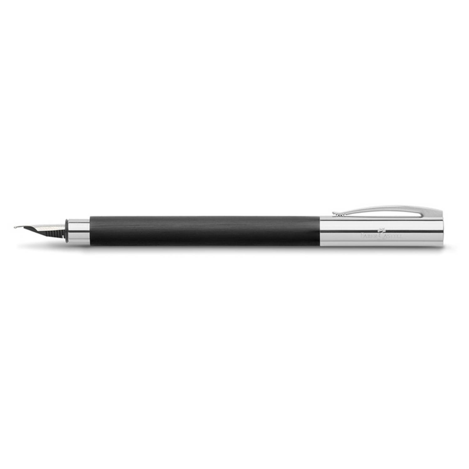 Faber-Castell vulpen ambition zwart geborsteld edelhars m