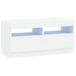 vidaXL Meuble TV LED blanc en bois d'ingénierie