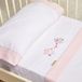 Burrito Blanco Flanellen laken met borduurwerk 511 roze, voor maximaal bed 70 cm