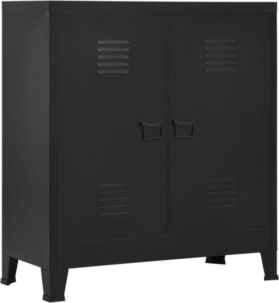 vidaXL Opbergkast industrieel 90x40x100 cm staal zwart