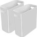 Bol 10L Slim Poubelle Réutilisable en Plastique avec Poignées pour la Maison et le Bureau - Gris
