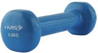HMS Gietijzeren Dumbbell met Vinyl Coating - 0,5 kg - Blauw