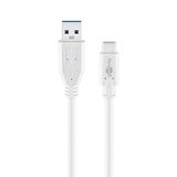Goobay 51760 Sync & Charge Super Speed USB-C naar USB A 3.0 oplaadkabel, 1 m, wit