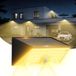 Smiling Shark WL-06L Solarlampen voor buiten, met bewegingsmelder, dubbele functie, led-wandlamp, 4 modi, IP65 waterdicht, superhelder, warmwit, voor tuin, terras, garage, 1 stuk