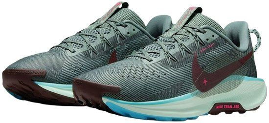 Nike Pegasus Trail 5 Trailrunningschoenen Heren - Blauw - Grijs - Donkerrood - Maat 45