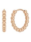 GOOD.designs Roestvrij stalen creolen voor dames, creolen met ballen (15 mm), mini-creolen van 18 karaat goud, roségoud of zilver, waterdicht en hypoallergeen