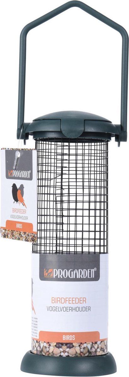 Garden Pro Vogelvoerhouder - 8 x 23 cm - Staal/Polypropyleen - Groen
