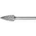 PFERD TOOLS 21001022 Freesstift Hardmetaal Spitsboog Lengte 65 mm Afmeting, Ø 12 mm Werklengte 25 mm Schachtdiameter 6 mm