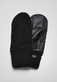Urban Classics Sherpa Imitation Leather Handschoenen S/M Zwart