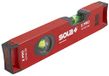 SOLA LSX10 X PRO aluminium doos profiel waterpas met 2 60% vergrote flacons, 25,5 cm, rood