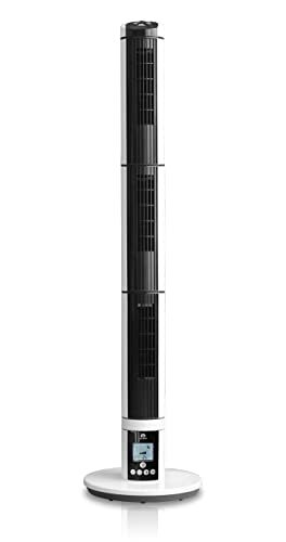 Glaziar 3-in-1 torenventilator, drie richtingen, 45 W, kunststof, 9 snelheden, wit/zwart.