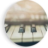 Artaza Forex Muurcirkel Piano Toetsenbord - 50x50 cm - Cercle mural
