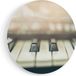 Artaza Forex Muurcirkel Piano Toetsenbord - 50x50 cm - Cercle mural