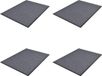 vidaXL Deurmatten 4 st 90x60 cm PVC grijs