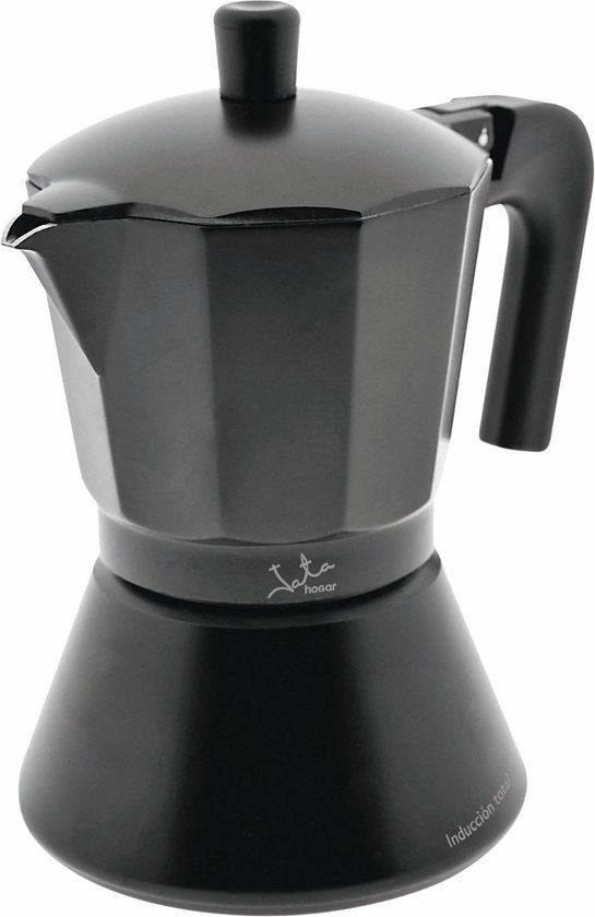 Jata CFI12 - Italiaanse Koffiepot - Zwart - Aluminium - 12 Koppen