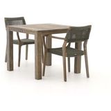 ROUGH Furniture ROUGH-L Rope/ROUGH-S 90cm dining tuinset 3-delig stapelbaar
