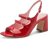 Tamaris - Dames - Sandalen met hak - Rood - Maat 39