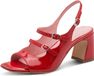 Tamaris - Dames - Sandalen met hak - Rood - Maat 39