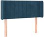 vidaXL Hoofdbord 83x16x78/88 cm Fluweel Donkerblauw