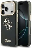 Guess - IML 4G Metal Script Hoesje voor iPhone 18 Pro Max / 17 Pro Max - Zwart