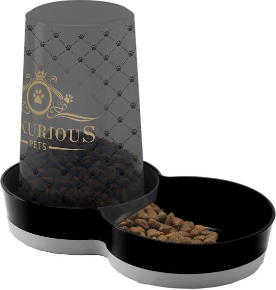 FLAMINGO - Hondenvoerbak en drinkbak Luxurious - zwart