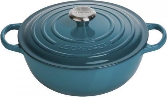 Le Creuset wok-braadpan 5 3 liter ø 26 cm gietijzer Deep Teal