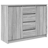 vidaXL Dressoir met lades, spaanplaat, grijs Sonoma, 100,5x35x76 cm