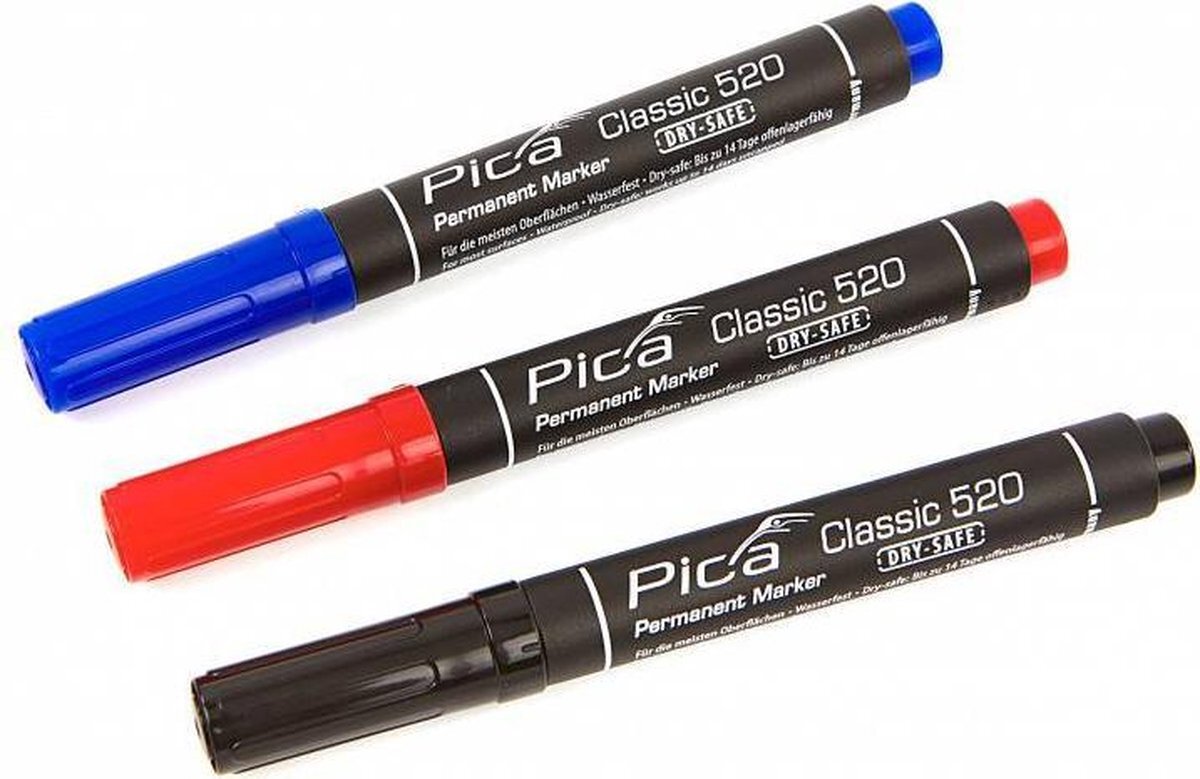 Pica 520/41 Permanent Marker - Rond - Blauw - 1-4mm